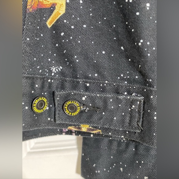 LEVI’S X STAR WARS Limited Edition BLACK DENIM JACKET Size MEDIUM VGC - Picture 13 of 16